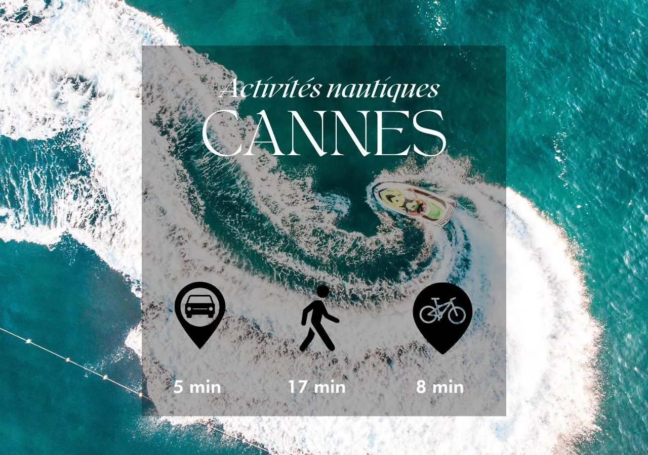 California Studio-Parking-Wifi-Confort- Jardin Commun Avec Splendide Vue Mer-Capitalchic Services Cannes Apartment